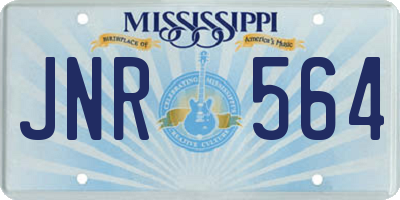 MS license plate JNR564