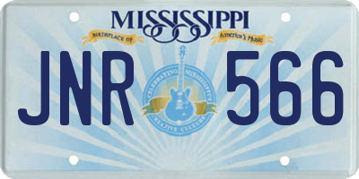 MS license plate JNR566