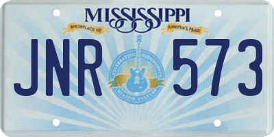 MS license plate JNR573