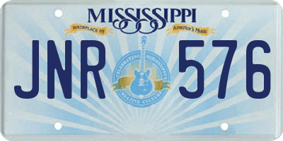 MS license plate JNR576