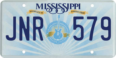 MS license plate JNR579