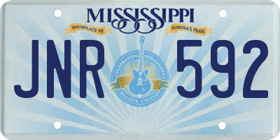 MS license plate JNR592