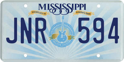 MS license plate JNR594