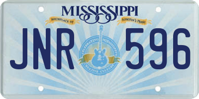 MS license plate JNR596