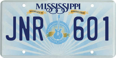 MS license plate JNR601