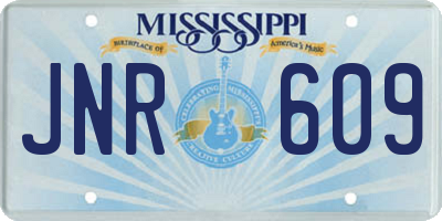MS license plate JNR609