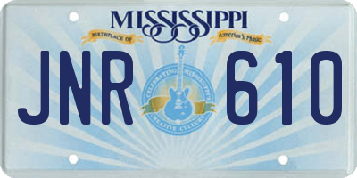 MS license plate JNR610