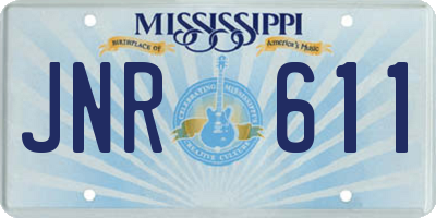 MS license plate JNR611