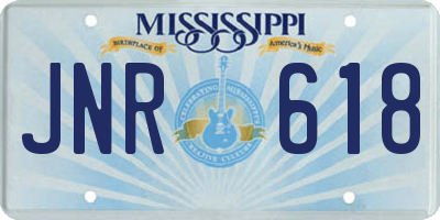 MS license plate JNR618