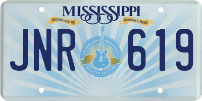 MS license plate JNR619