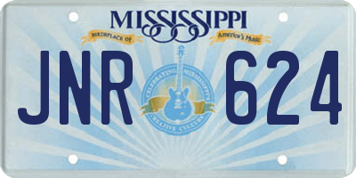 MS license plate JNR624