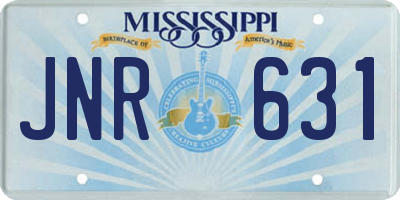MS license plate JNR631