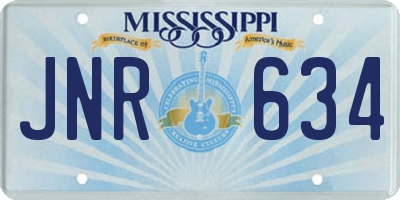 MS license plate JNR634
