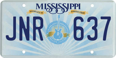 MS license plate JNR637