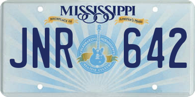 MS license plate JNR642