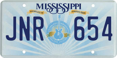 MS license plate JNR654