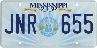 MS license plate JNR655