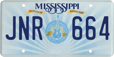 MS license plate JNR664