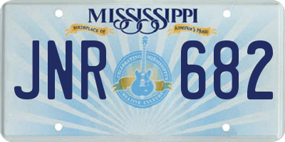 MS license plate JNR682