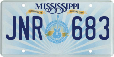 MS license plate JNR683