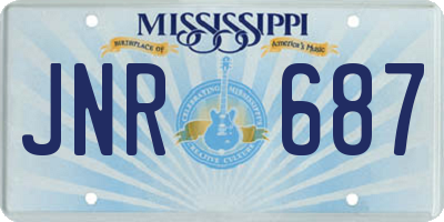 MS license plate JNR687