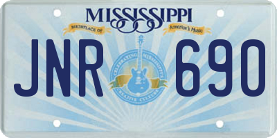 MS license plate JNR690