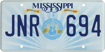 MS license plate JNR694