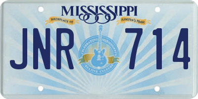 MS license plate JNR714