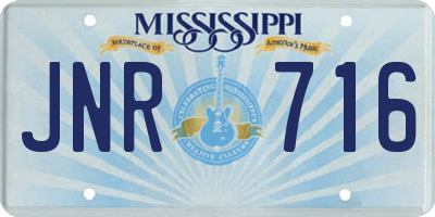 MS license plate JNR716
