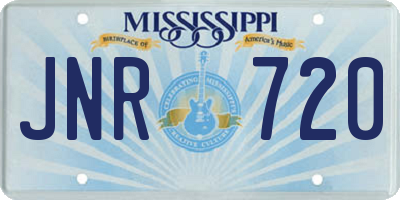 MS license plate JNR720