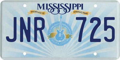 MS license plate JNR725