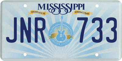 MS license plate JNR733