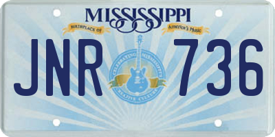 MS license plate JNR736