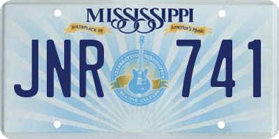 MS license plate JNR741
