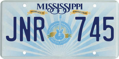 MS license plate JNR745