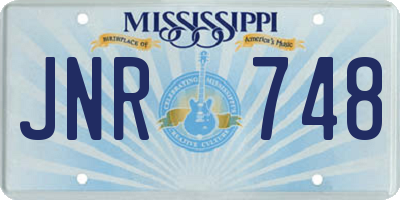 MS license plate JNR748