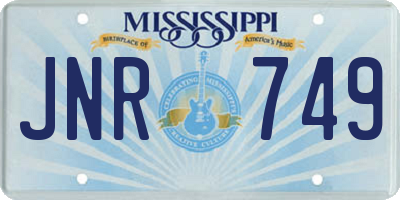MS license plate JNR749
