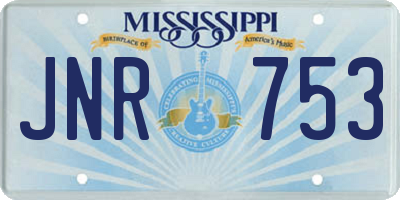 MS license plate JNR753