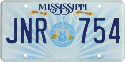 MS license plate JNR754