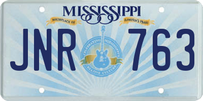 MS license plate JNR763