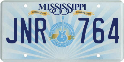 MS license plate JNR764