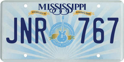 MS license plate JNR767