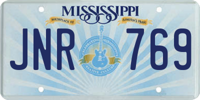 MS license plate JNR769
