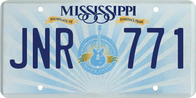 MS license plate JNR771