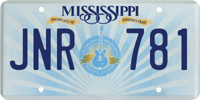 MS license plate JNR781