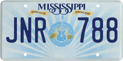 MS license plate JNR788