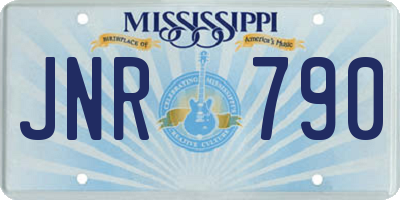 MS license plate JNR790