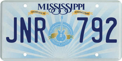 MS license plate JNR792