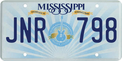 MS license plate JNR798