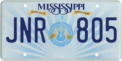 MS license plate JNR805